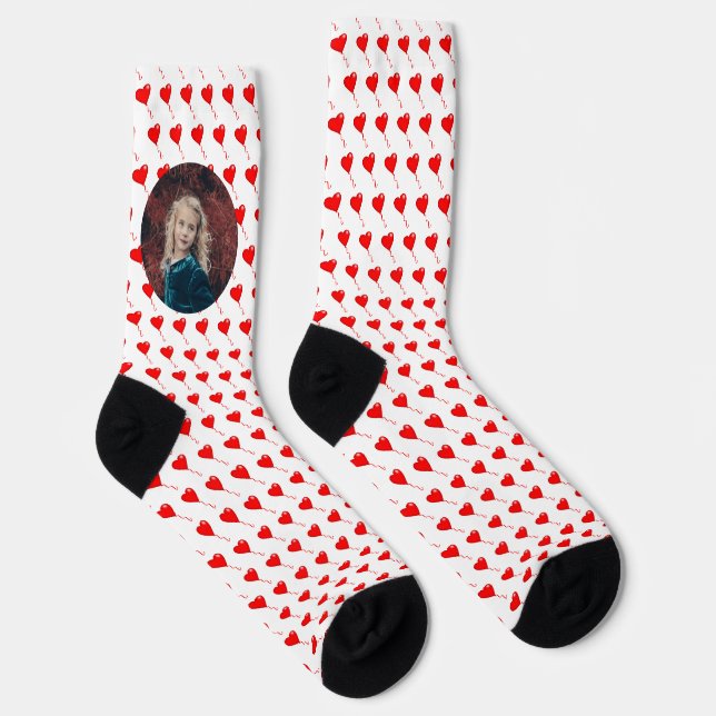 Chaussette Chaussettes blanches à équipage personnalisées ave (Droite)