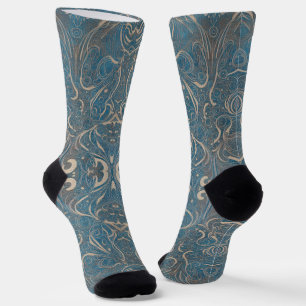 Chaussette Chaussettes Bleues Motifs gothiques