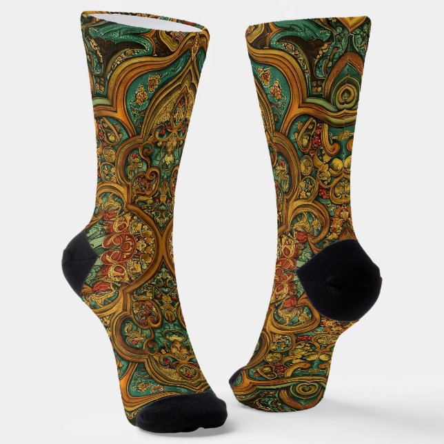 Chaussette Chaussettes brillantes Motifs élaborés sans coutur (Angulaire)