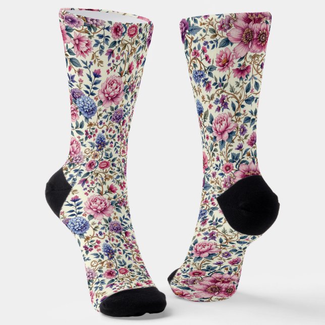 Chaussette Chaussettes Brillantes Motifs Élaborés Sans Coutur (Angulaire)