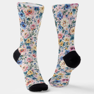 Chaussette Chaussettes Brillantes Motifs Sans Couture Élaboré