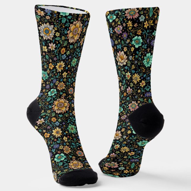 Chaussette Chaussettes Brillantes Motifs Sans Couture Élaboré (Angulaire)