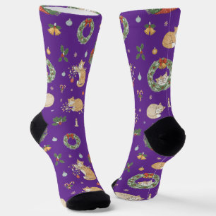 Chaussette Chaussettes Cadeau de Noël pour Amoureux des Chats