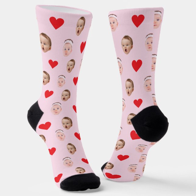 Chaussette Chaussettes Cadeaux Visages, Chaussettes Photo Per (Angulaire)