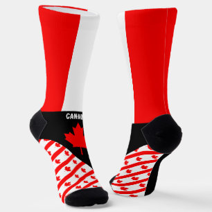 Chaussette Chaussettes Canada, couleurs du drapeau canadien /