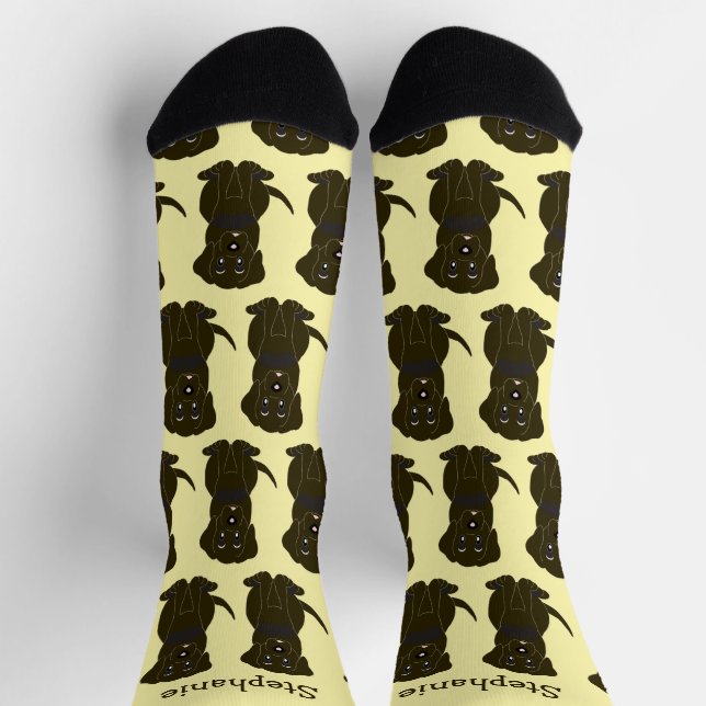 Chaussette Chaussettes Chocolat Labrador Chien Design (Haut)