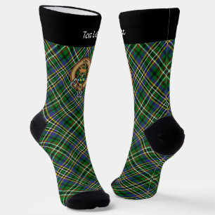 Chaussette Chaussettes Clan Scott Crête sur Tartan Vert