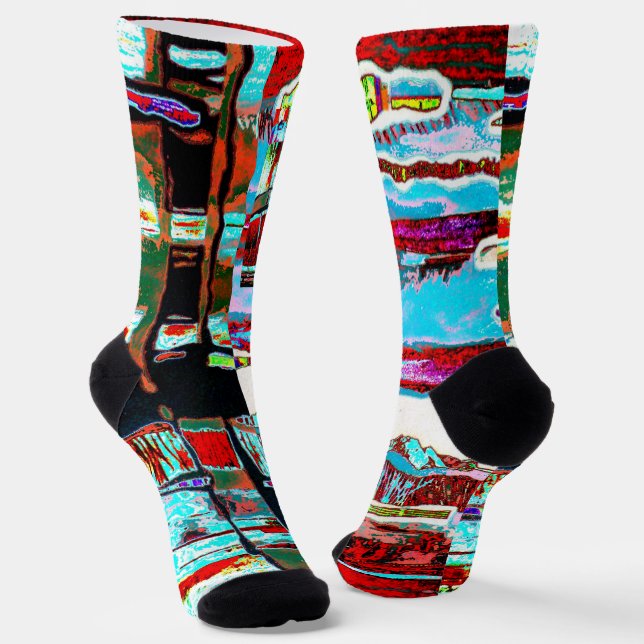 Chaussette Chaussettes – Conception Abstraite de Reflet de l' (Angulaire)