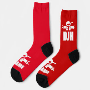 Chaussette Chaussettes Cool Music DeeJay avec nom personnalis
