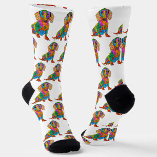 Chaussette Chaussettes Dachshund mignonnes et colorées