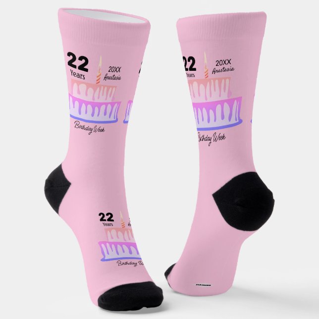 Chaussette Chaussettes d'anniversaire conception HAMbyWG (Angulaire)