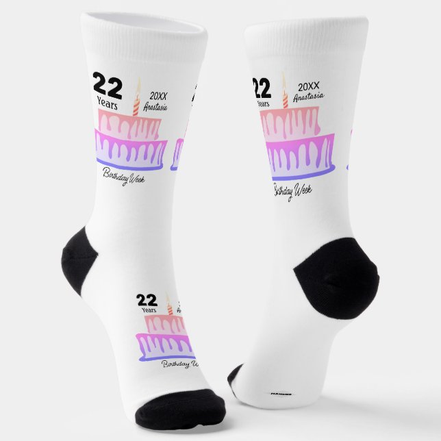 Chaussette Chaussettes d'anniversaire conception HAMbyWG (Angulaire)