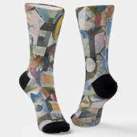 Chaussettes d'art Composition Yellow Half Moon de 