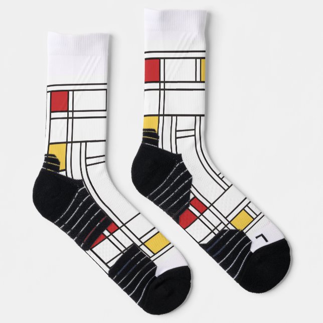 Chaussette Chaussettes d'art moderne de style mondrien (Droite)
