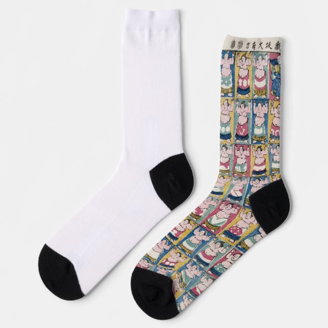 Chaussette Chaussettes d'art Sumo Wrestlers (Gauche)