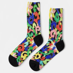Chaussette Chaussettes d'art vintage de style Motif