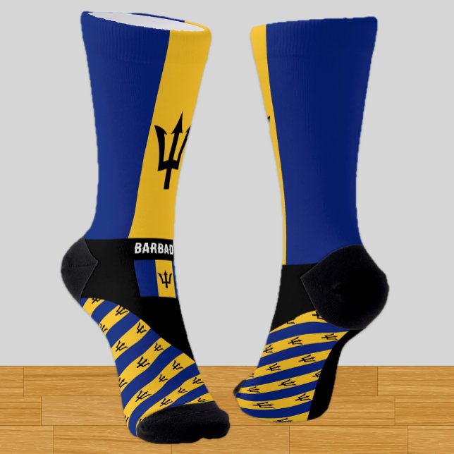 Chaussette Chaussettes de Barbade, couleurs du drapeau de la  (Créateur téléchargé)