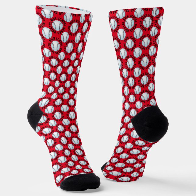 Chaussette Chaussettes De Baseball Personnaliser Le Nom De L' (Angulaire)