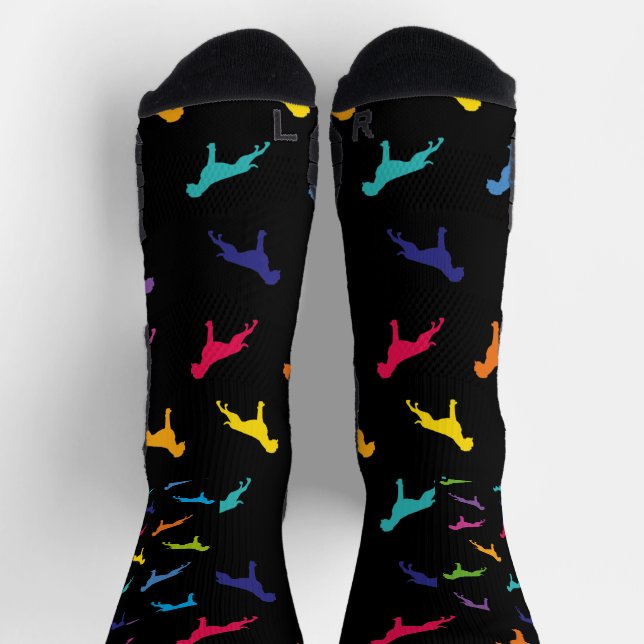 Chaussette Chaussettes de boîte Motif arc-en-ciel (Haut)