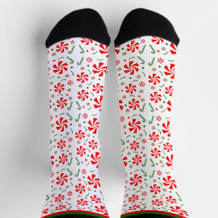 Chaussette Chaussettes de bonbons à la menthe de Noël