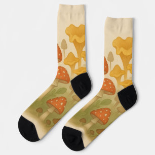 Chaussette Chaussettes de champignons Cottagecore - Forêt con