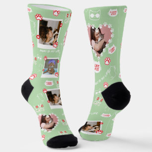 Chaussette Chaussettes de chat personnalisées avec photo - An