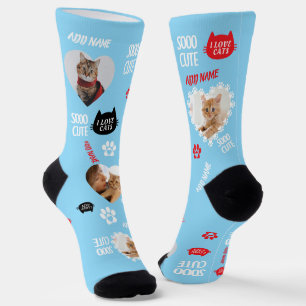 Chaussette Chaussettes de chat personnalisées Photo pour les 