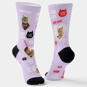 Chaussette Chaussettes de chat personnalisées Photo pour les