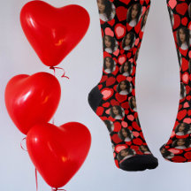 Chaussettes de coeur et photo personnalisées