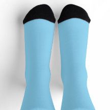 Chaussettes de compression bleu ciel avec talon et