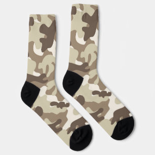 Chaussette Chaussettes de conception de camouflage Brown, Tan