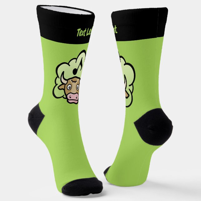 Chaussette Chaussettes de dessin au méthane de vache (Angulaire)