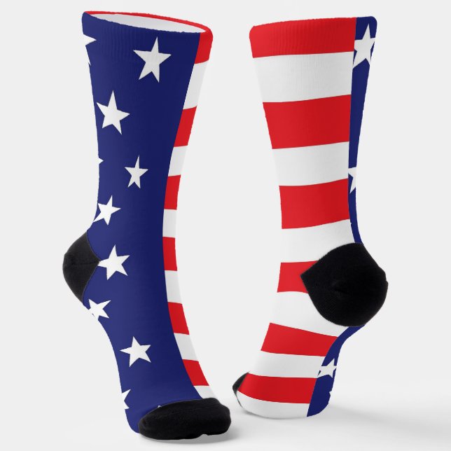 Chaussette Chaussettes de Drapeau Américain Étoiles Grilles R (Angulaire)