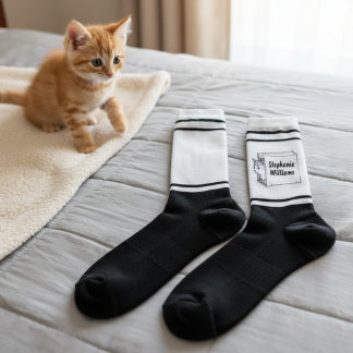 Chaussette Chaussettes de équipage de chat mignon dans un sac