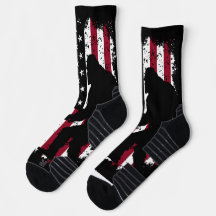 Chaussettes de équipage de drapeau américain Bigfo
