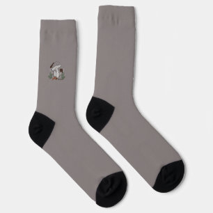 Chaussette Chaussettes de équipage mauve chenille & champigno