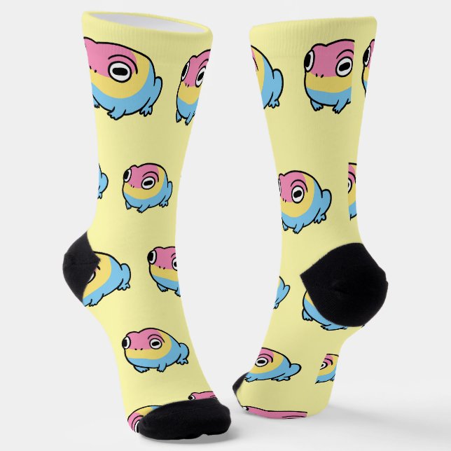 Chaussette Chaussettes de Fierté de Grenouille Pansexuelle Ch (Angulaire)