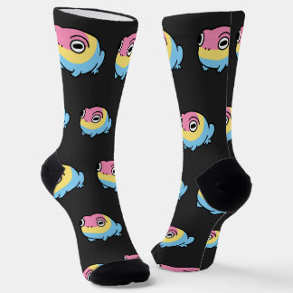 Chaussette Chaussettes de fierté de grenouille pansexuelle Ch