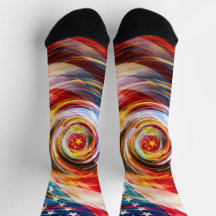 Chaussettes de fusion de coup de pinceau patriotiq