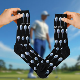 Chaussette Chaussettes de golf noires avec monogramme pour pa