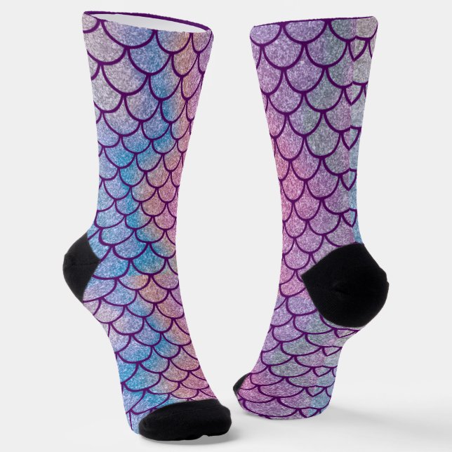Chaussette Chaussettes de l'équipe Mermaid Shimmer Scale (Angulaire)