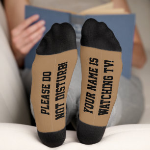 Chaussette Chaussettes de message PERSONNALISÉES Brown