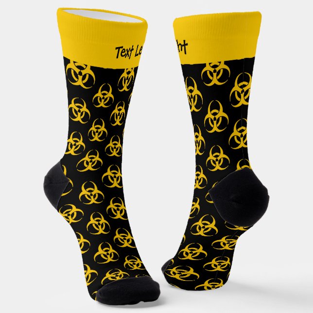 Chaussette Chaussettes de Motif d'icônes Biodanger (Angulaire)