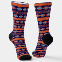 Chaussettes de motif ethnique géométrique du sud-o