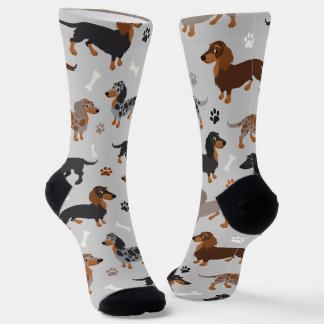 Chaussette Chaussettes de Motif pour Dachshund à long poil et