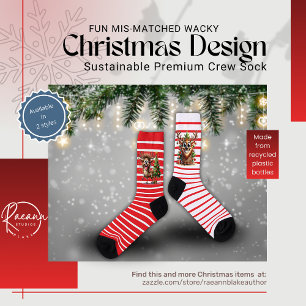 Chaussette Chaussettes de Noël Drôles et Dépareillées pour Éq