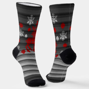 Chaussette Chaussettes de Noël festives Chaussettes en tricot