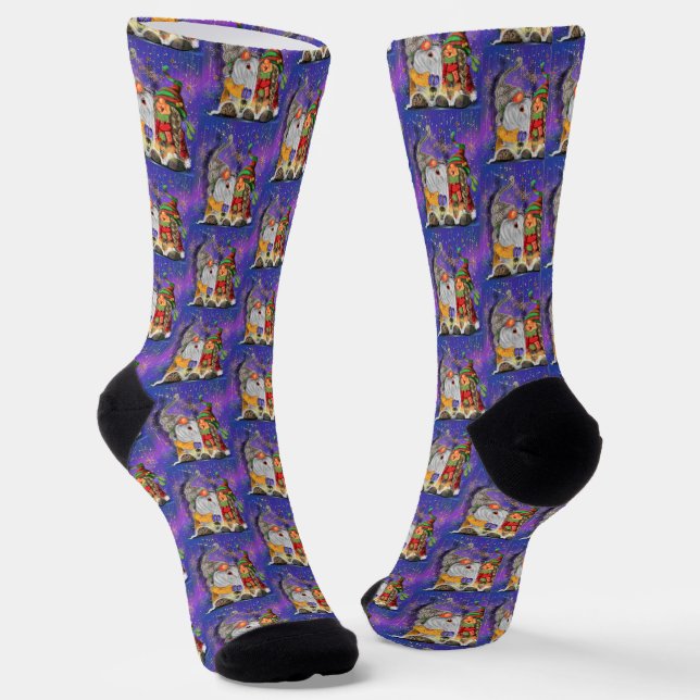 Chaussette Chaussettes de Noël Gnome Joyeuses (Angulaire)