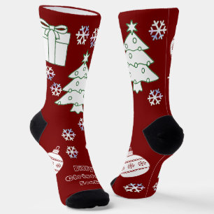 Chaussette Chaussettes de Noël personnalisées - Rouge
