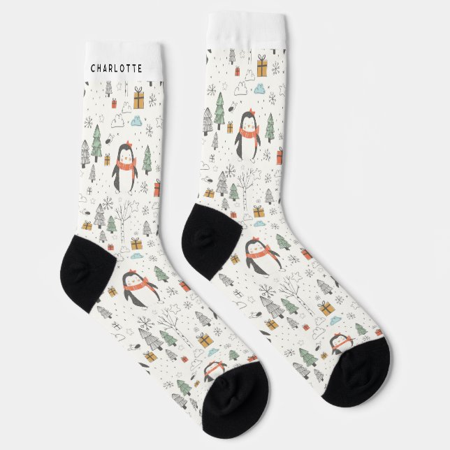 Chaussette Chaussettes de nom personnalisées (Droite)